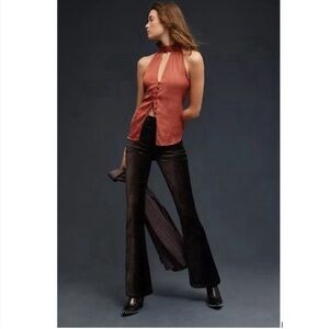 Citizens of Humanity Lilah High Rise Velvet Bootcut Pant Pony Dark Brown Size 27